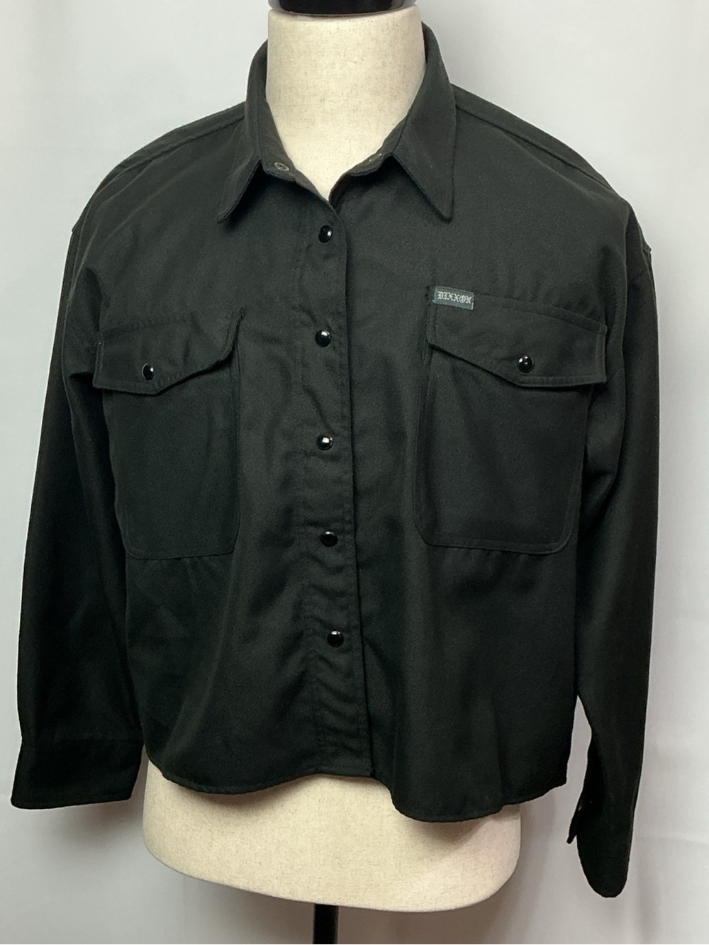 DIXXON Black Flannel Lightweight Shirt Jacket - Cropped Back Yoke